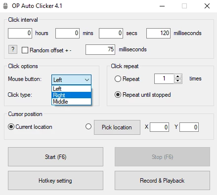 OP Auto Clicker — 스크린샷 2
